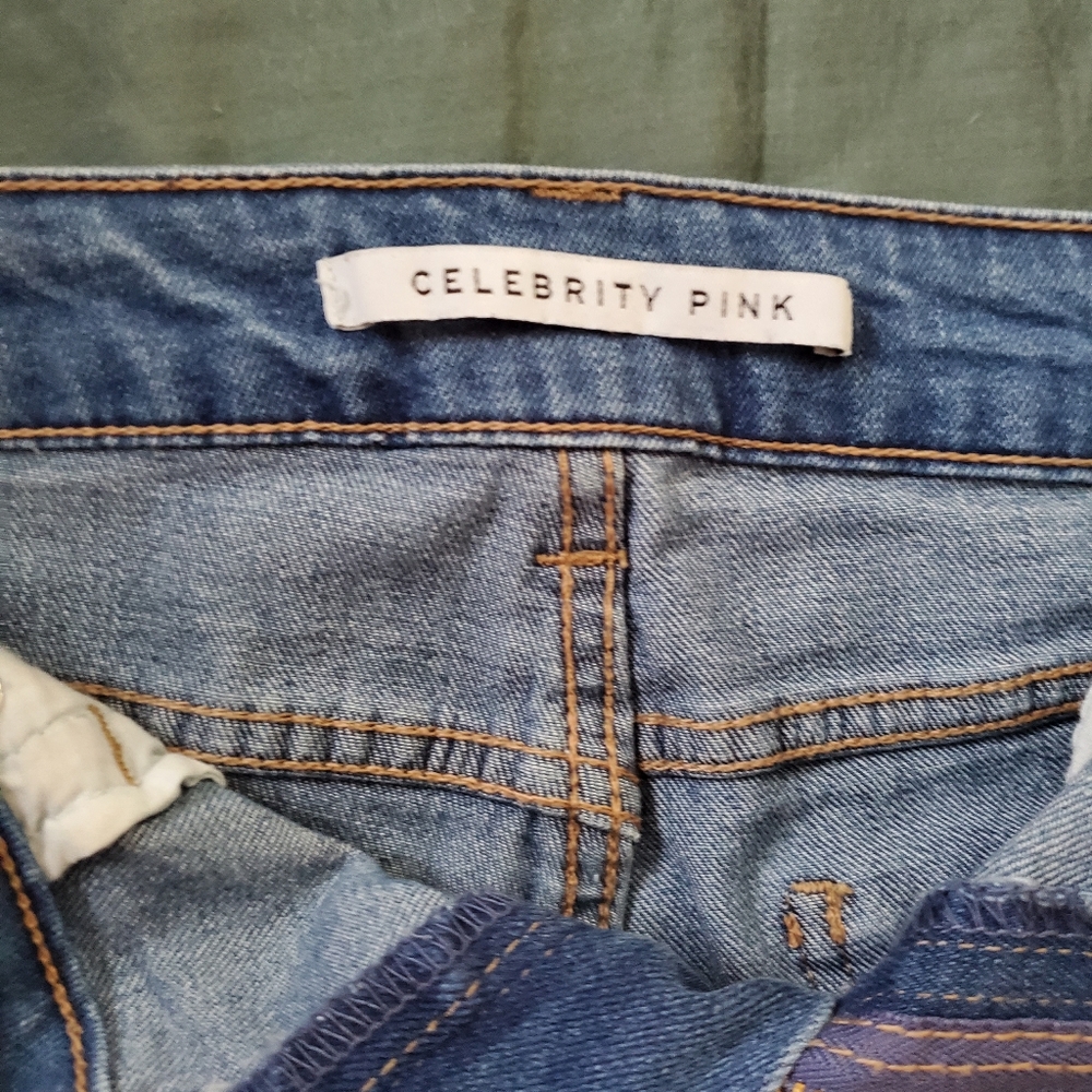 Distressed and Cuffed Celebrity Pink Shorts - Picture 4 of 5